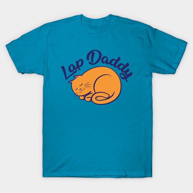 Lap Daddy (orange cat) T-Shirt by mcillustrator